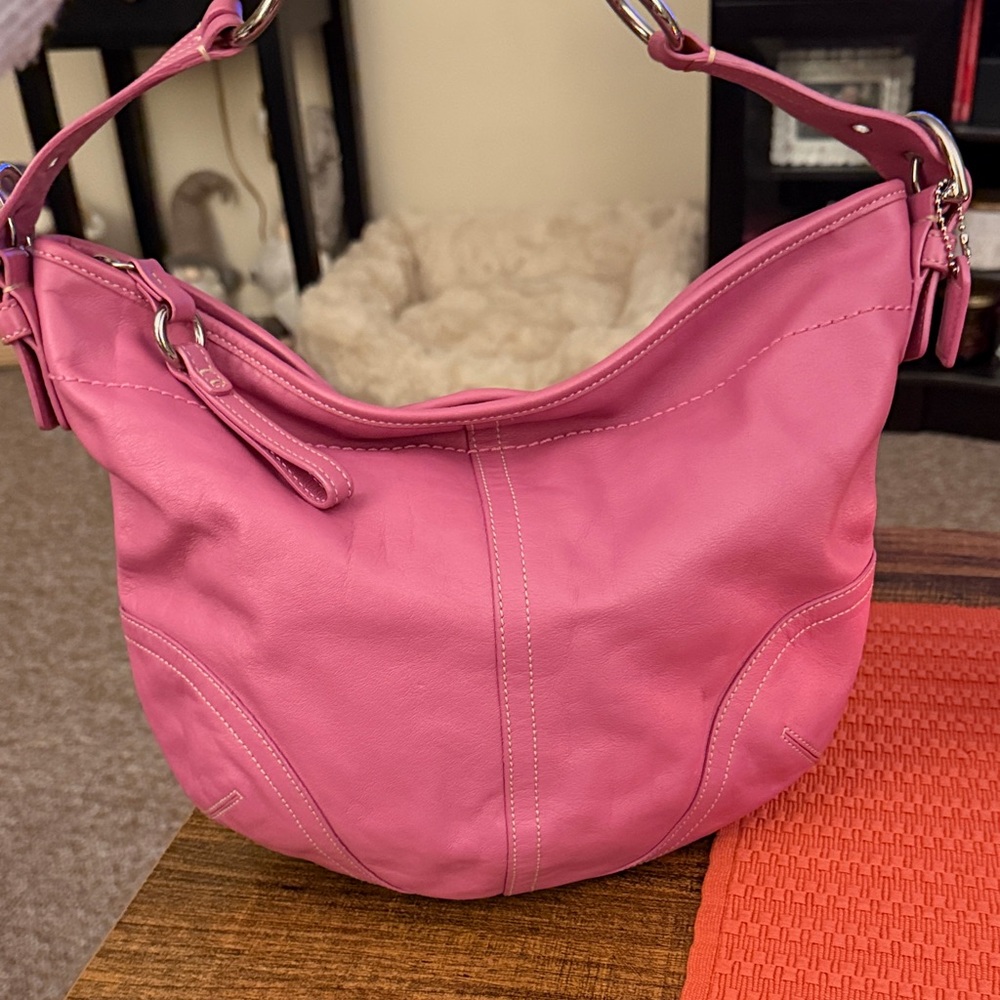 Pink Leather Women's Bag